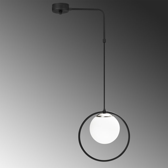 Opviq Dolunay - 4496 Lámpara de Araña Blanco y Negro